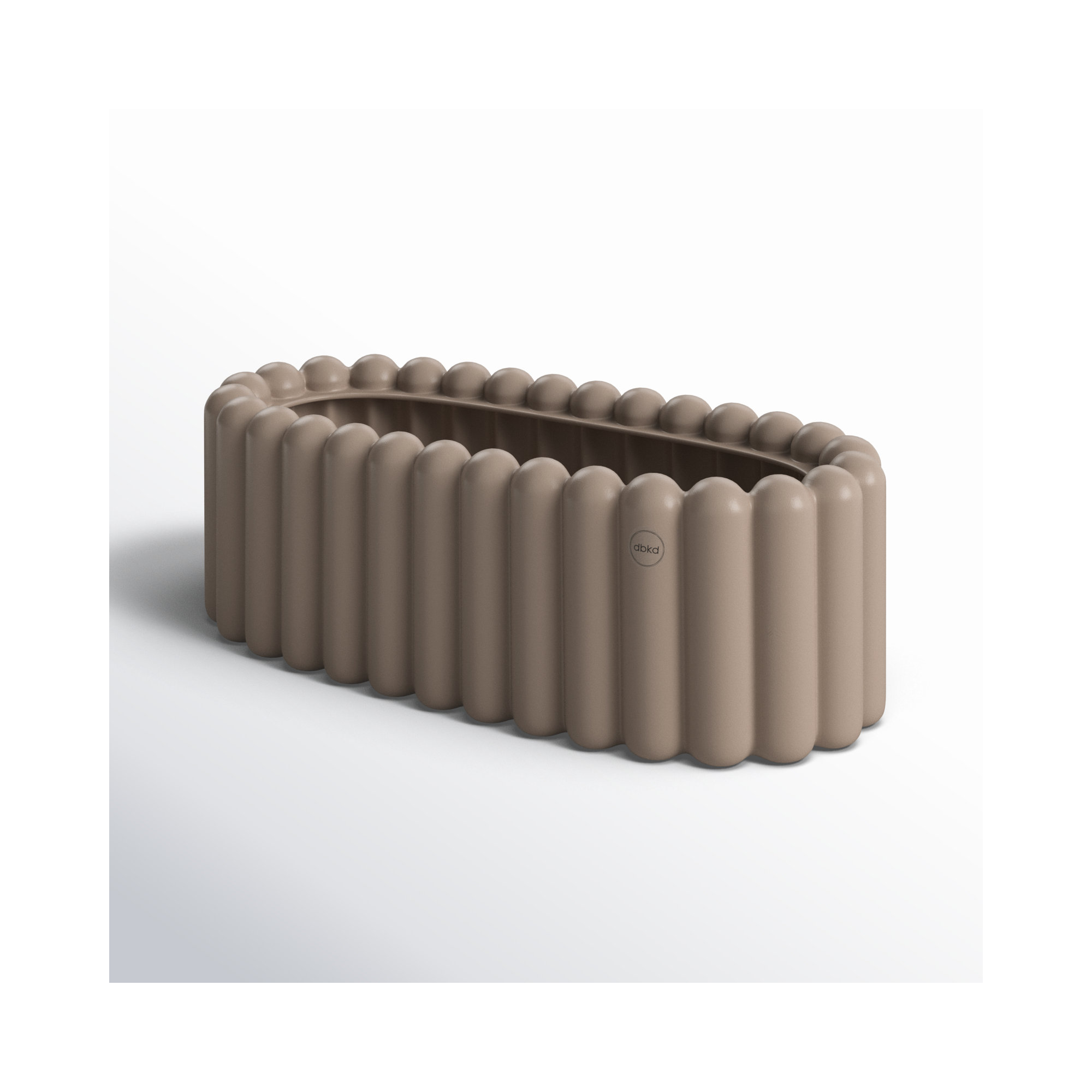 Ceramic Table Vase, 5.71" H x 14" W x 2" D, Brown