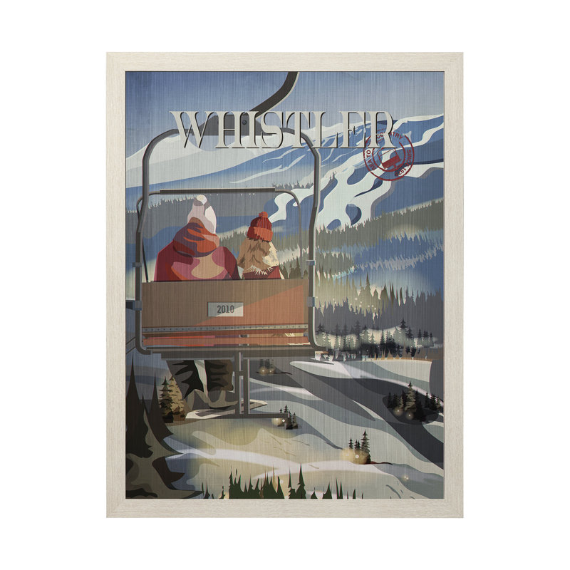 Whistler Go par Simone, reproduction d'art encadrée sous verre, H 43 po x l 33 po x P 1,5 po, Cadre photo brun simple
