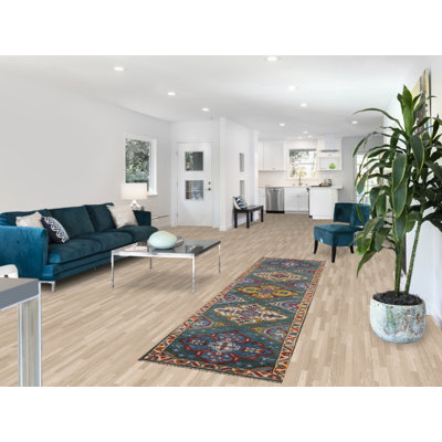Tapis de couloir vert Kazak