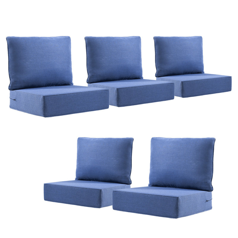 Outdoor Cushions For Patio Furniture,Outdoor Seat Cushion Set 24 X 24 X 6 Inch,Waterproof & Fade Resistant Outdoor Chair Cushions,Deep Patio Chair Cushion With Removable Cover