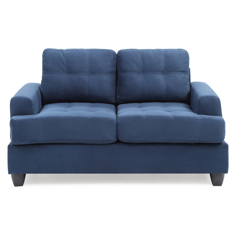 Causeuse chic transitionnelle en bleu marine, Marine