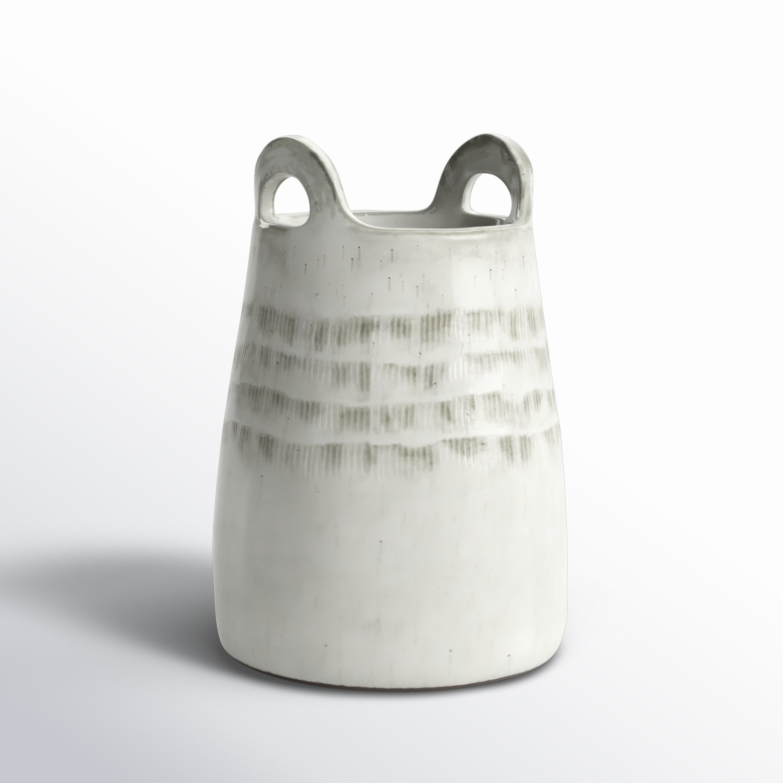 Jarkata Handmade Ceramic Table Vase, 8.5" H x 5.5" W x 5.5" D