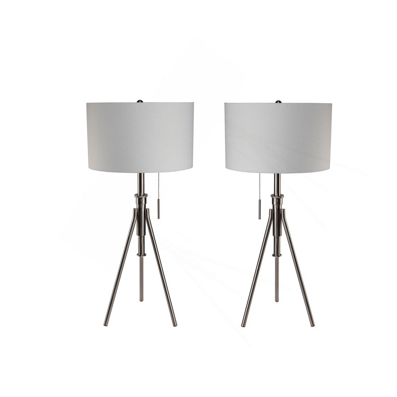 Pieds de trépied lampe rétro 1pc, Acier brossé