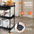 VEVOR 3-Tier Rolling Utility Cart with Drawer, Kitchen Cart with Lockable Wheels
