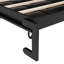 Grand lit escamotable avec armoires de rangement, conception peu encombrante pour les petites pièces et les chambres d'amis (matelas non inclus)