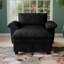 Chaise longue surdimensionnée avec repose-pieds et rangement, revêtue de chenille douce-494926289