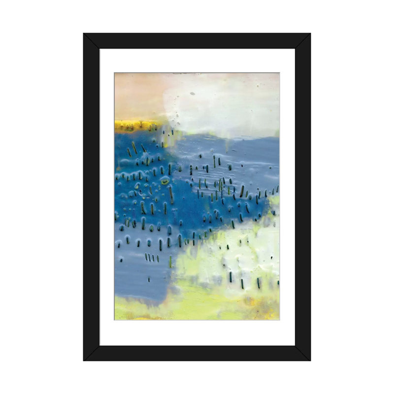 «Concord III» par Sue Jachimiec, reproduction sur toile tendue, H 24 po x l 16 po x P 1 po, Papier d'art encadré noir, Blanc