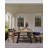 Morones Rectangular Outdoor Bench in Solid Reclaimed Teak with Picnic Style Black Aluminum Legs