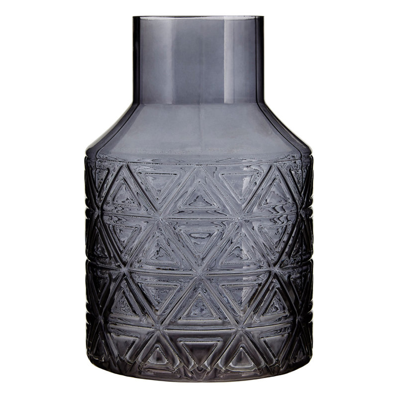 Ezequiel Glass Table Vase, Grey