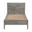 Ensemble de chambre à coucher 3 pièces Windsor - Lit simple à panneau avec 2 tables de chevet assorties (gris)-87383975-87383974