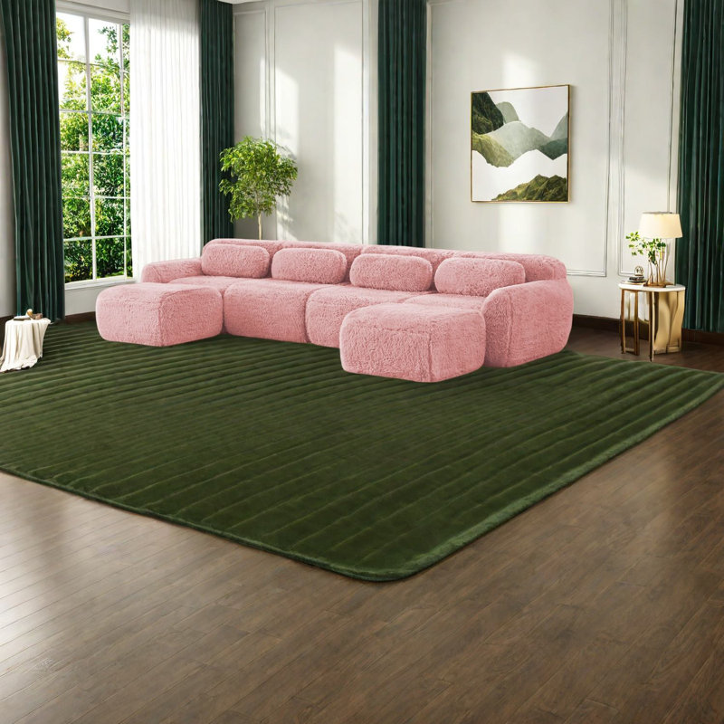 Canapés ergonomiques moelleux en forme de U, de style moderne, idéaux pour les salons