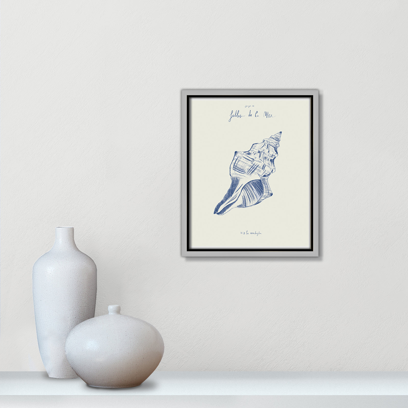 Filles de la mer II Print by Mora, 11.5" H x 9.5" W, Silver Floater