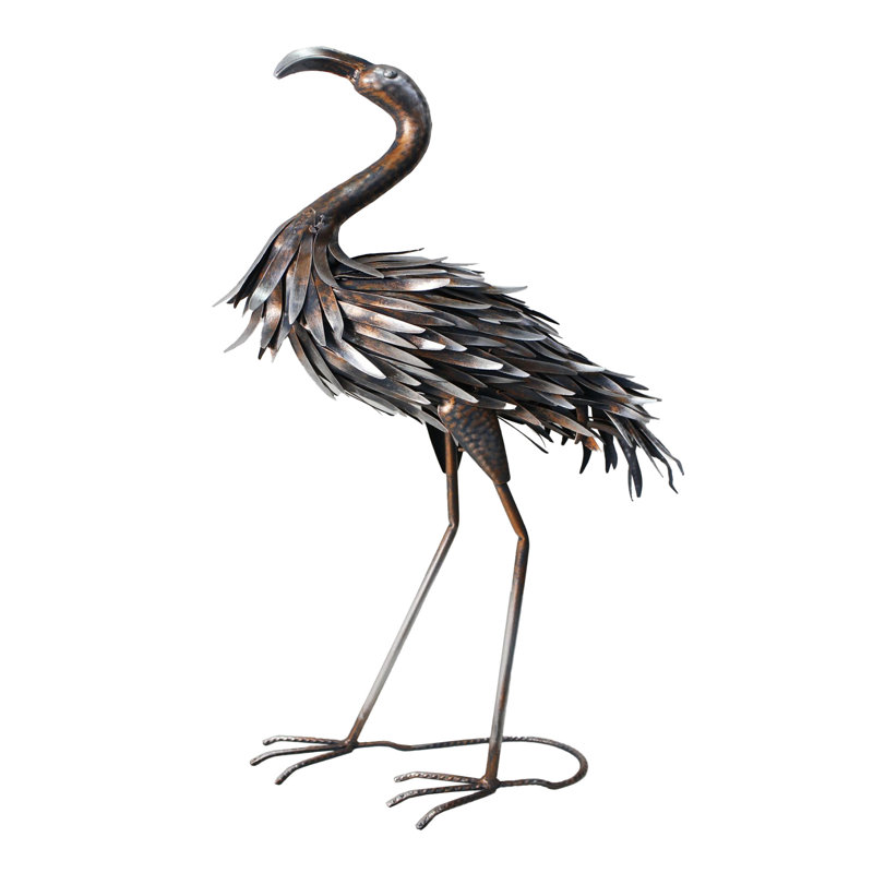 Statue de jardin extérieur flamant rose