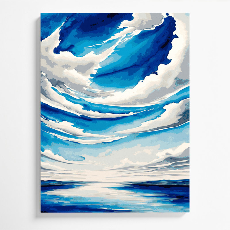 «Watercolor Landscape 14 Green», art mural sur toile, H 16 po x l 20 po