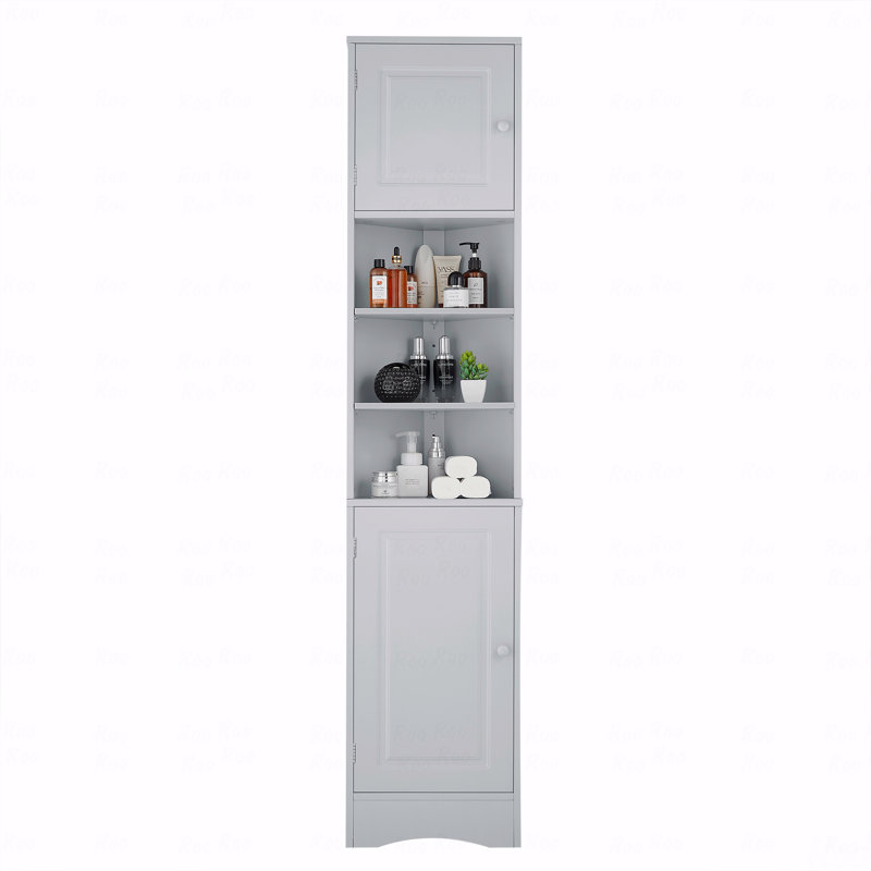 Armoire de rangement multi-fonctionnelle grise