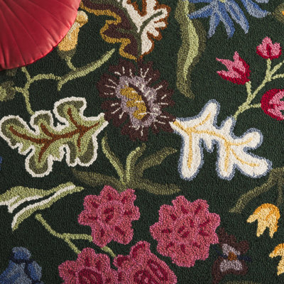 Loundin Hand Tufted Wool Floral Rug