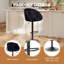 Swivel Upholstered Adjustable Height Counter Stool with Metal Frame-572617805