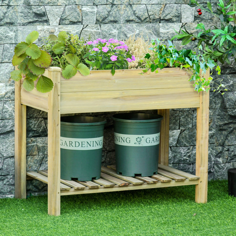 Somiah Wood Elevated Planter