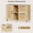 37.4"W Rattan Filing Cabinet With Lockable Drawers & Wheels And Adjustable Hanging Bars