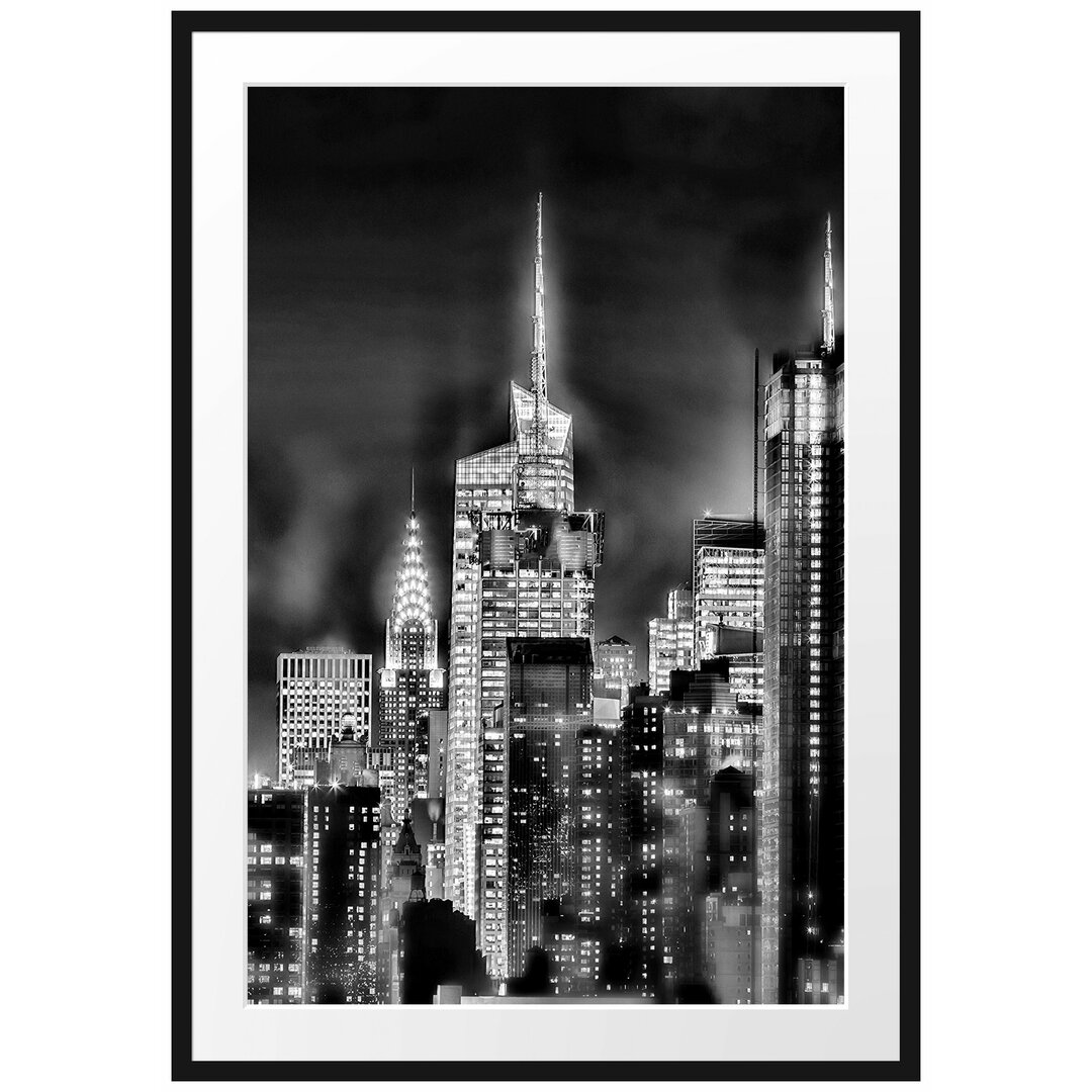 Gerahmtes Poster New York von Oben