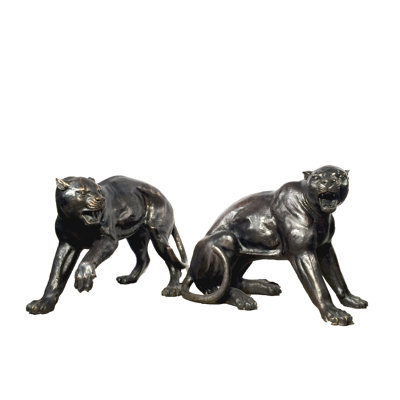 Panther Bronze Garden Statue