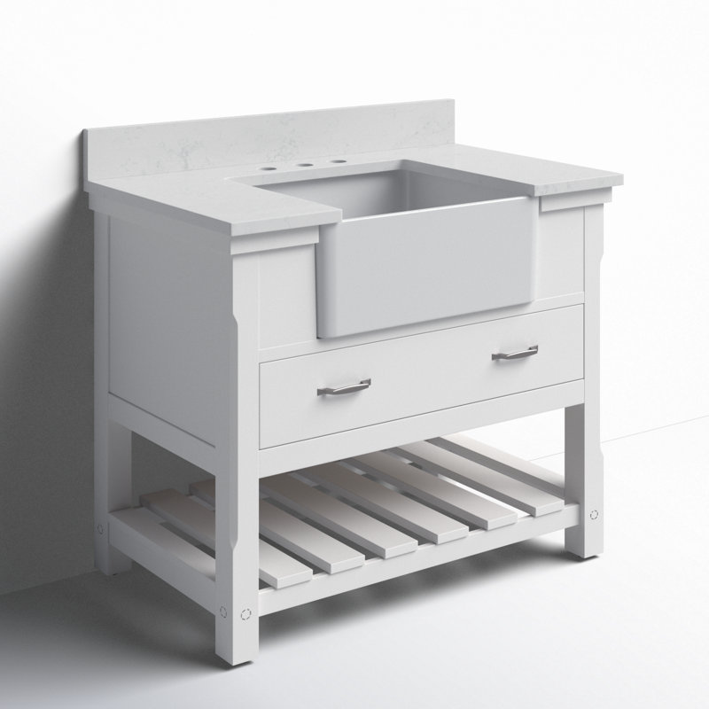 Meuble-lavabo simple 36 po Rosana, Blanc