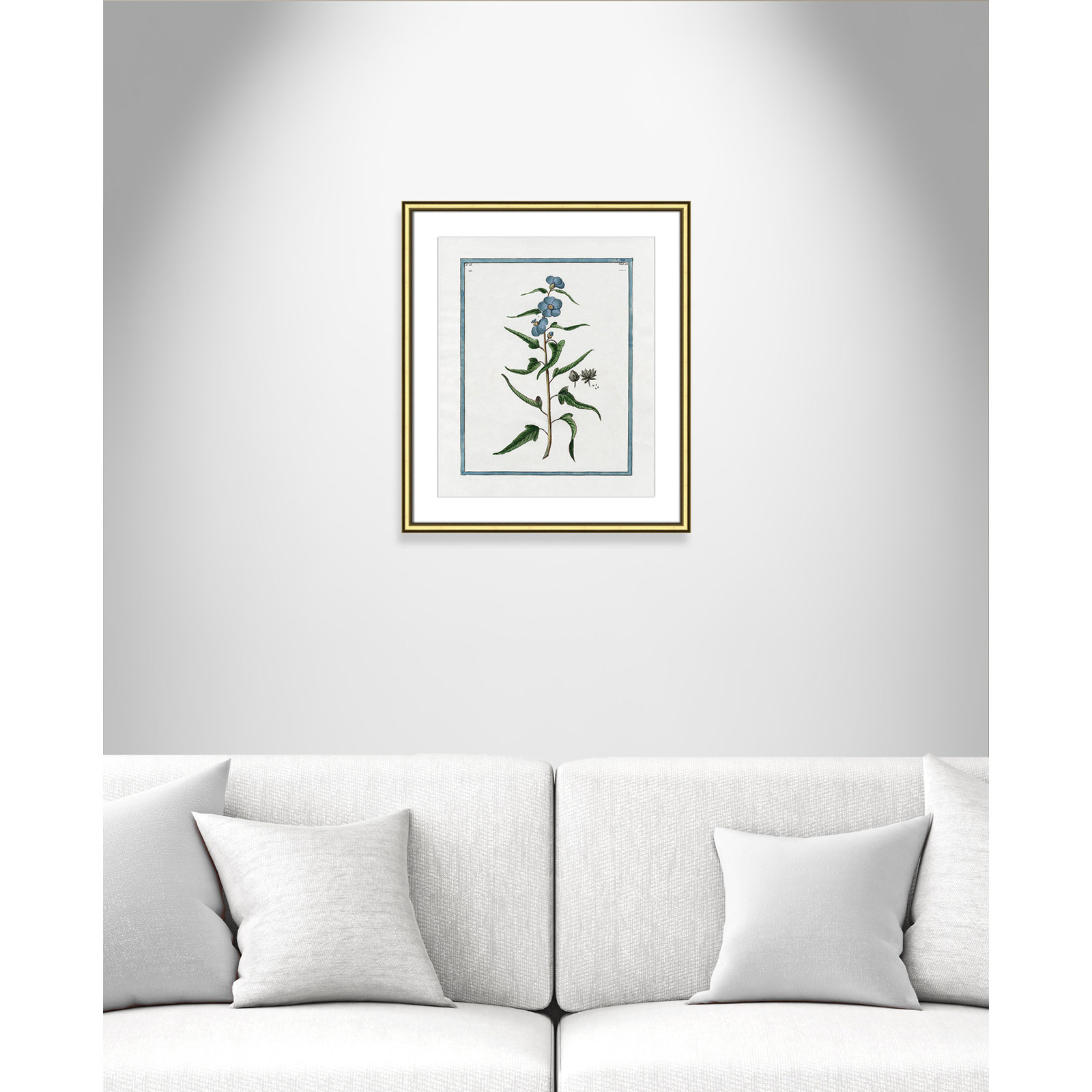 Colombe "Shabby Elegance Botanical I" Print, Gold Framed, 17.25" W x 20.25" H