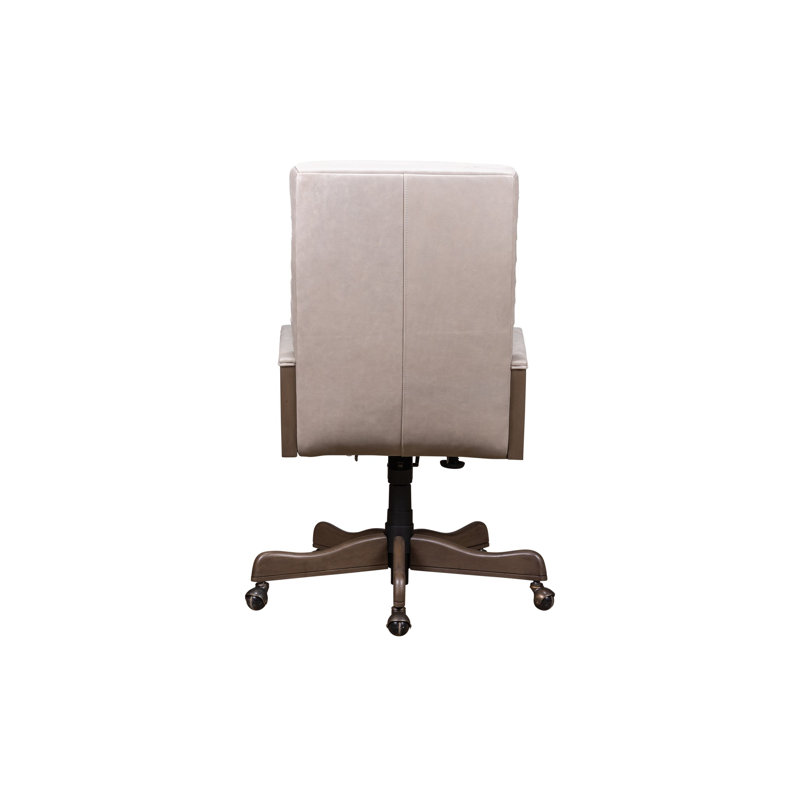 Montauk Executive Swivel Chair in Ashland Pearl, Anniston Slate