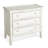 Rena Side End Table | 3 Drawers with Round Knobs | 28" Distressed Pebble Brown Mahogany Wood-105906773