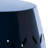12.43" Square Dark Blue Iron Lace Cut Side Table, For Backyard, Patio, Indoor, Assembly- Square, 17.44" High, Garden And No Assembly Needed
