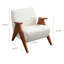 Upholstered Chenille Armchair-1112992649