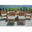 Huntington 7pc Teak Outdoor Dining Set With Sunbrella-1794114551