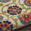 Tapis intérieur / extérieur à motif floral ivoire / bleu / vert Eaglin-227301446