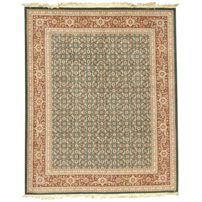 Tapis vert et vin noué à la main de haute qualité