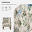 Chaise avec accoudoirs roulés à motif floral 31 po Plath-2035336546