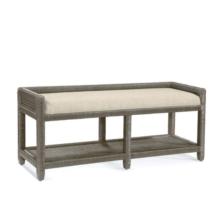 Banc de rangement en osier Glinda