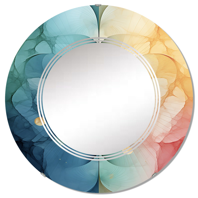 Reinart - Miroir mural moderne rond, 32 po x 32 po