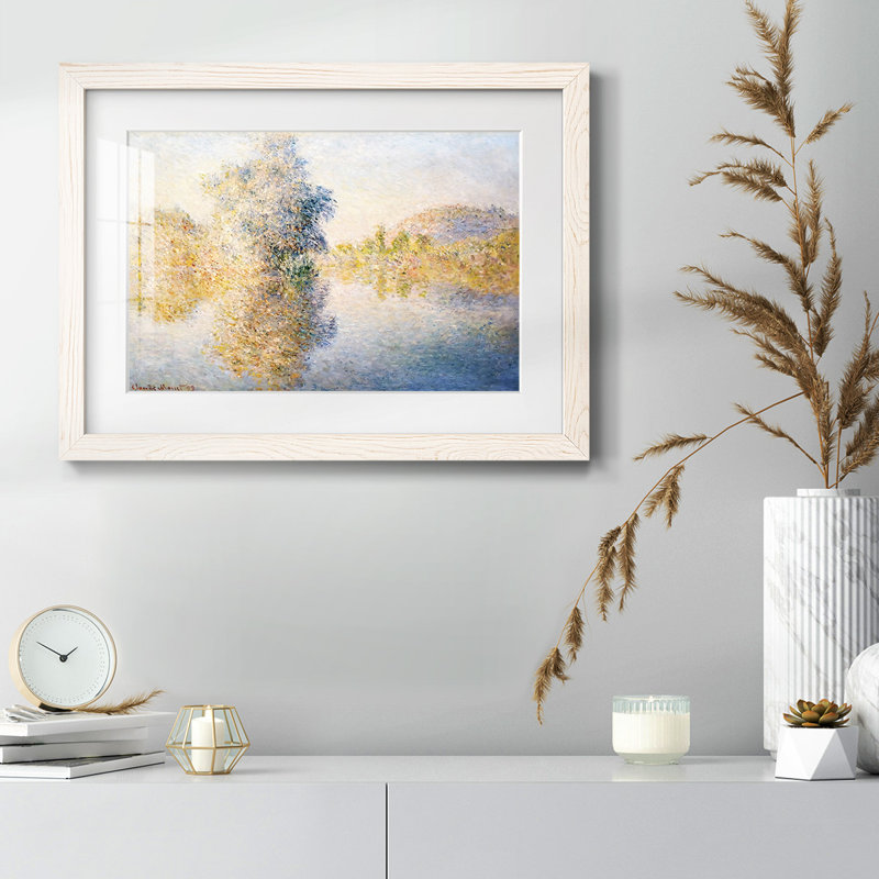 «Morning on the seine», 1893, reproduction d'art sur papier, Blanc, H 22 po x l 32 po x P 1,5 po