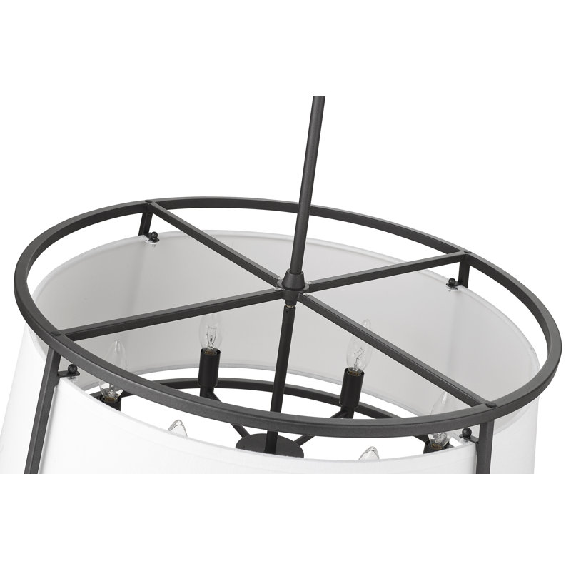 Luminaire suspendu tambour 6 lumières Kirtland, Bronze