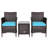 Ailith 3 Piece Rattan Seating Group with Cushions, Patio Conversation Set-167089044