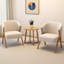 Table de bout moderne de style Mid-Century 24 pouces avec pieds en forme de V