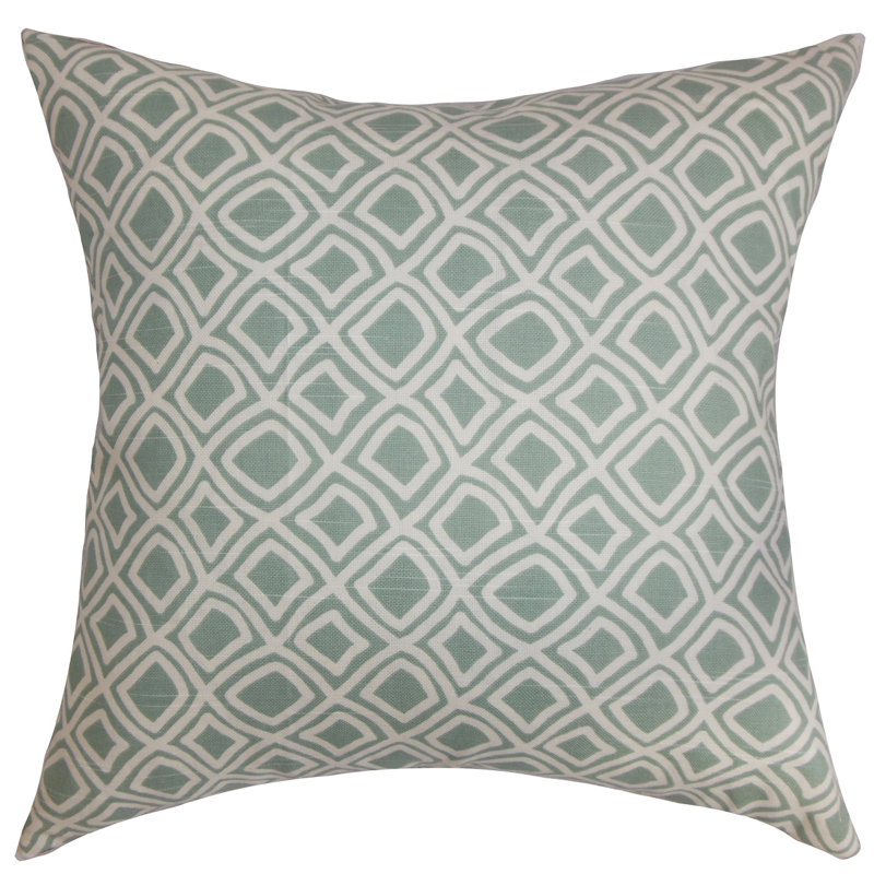 Housse de coussin en coton géométrique cacia, 20 po x 20 po, Surf