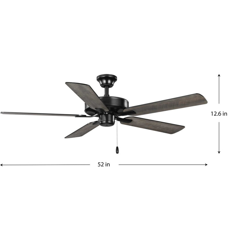 52'' Ceiling Fan, Matte Black