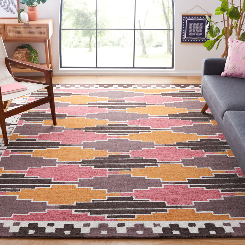 Tapis noir / rouille Rogan Drive 913, Rectangle 8 pi x 10 pi
