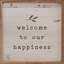 Bienvenue dans notre bonheur, verdure blanchie-1058972946