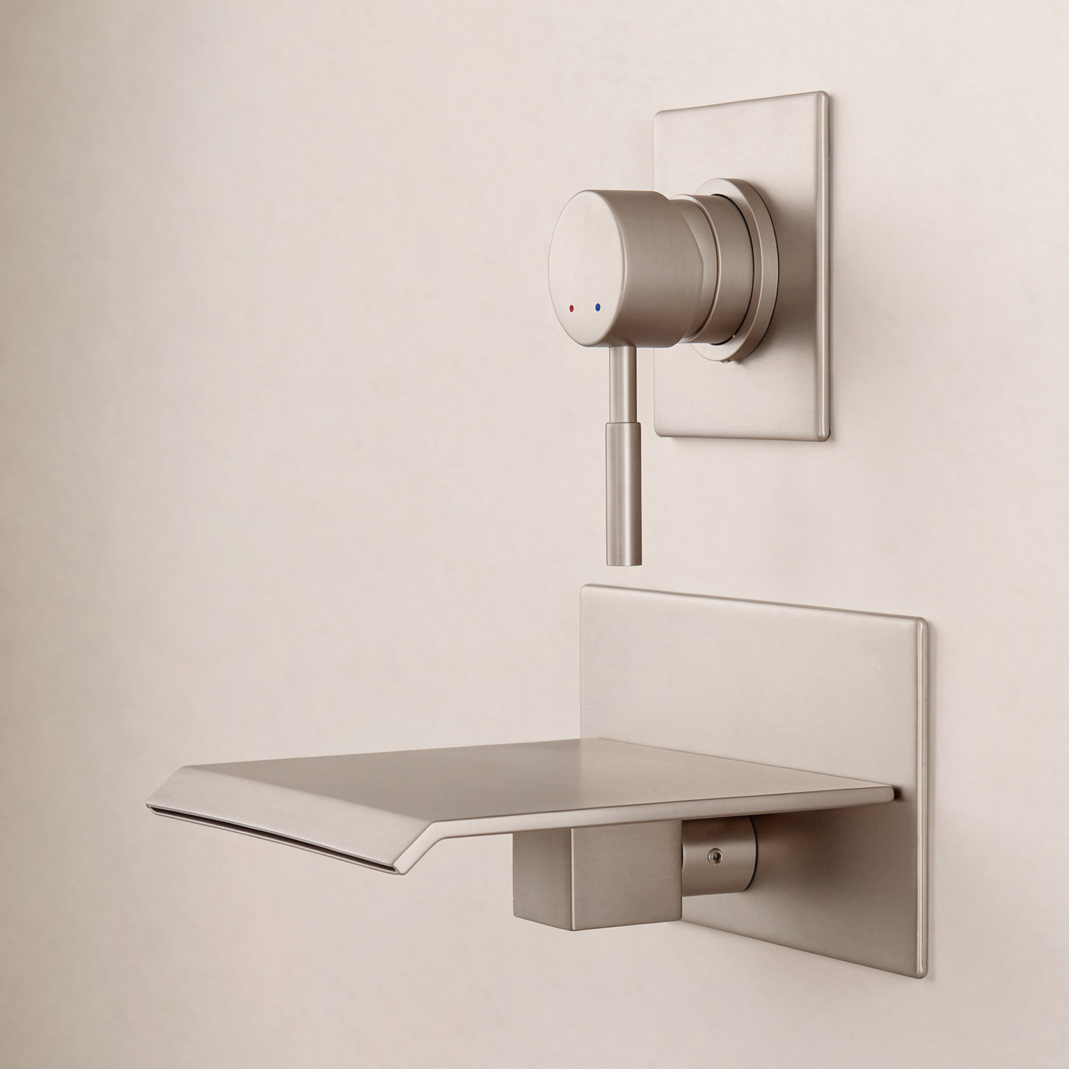 Lavelle Wall-Mounted Waterfall Tub Faucet, Brushed Nickel