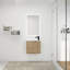 Ensemble de meuble-lavabo mural simple avec plateau en céramique Anwira-2123264514