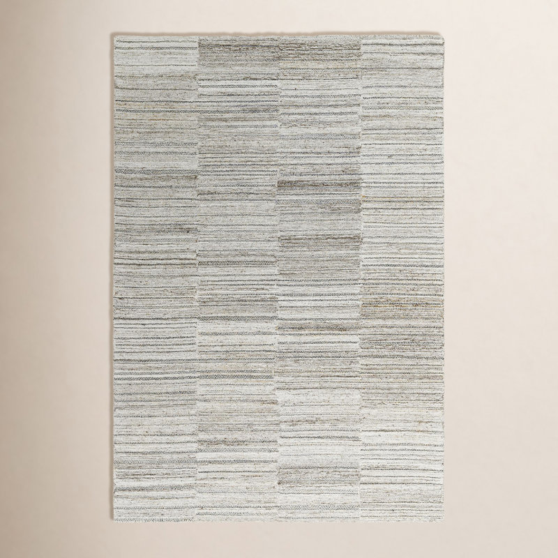 Abstract Area Rug in Gray, Rectangle 9' x 12'