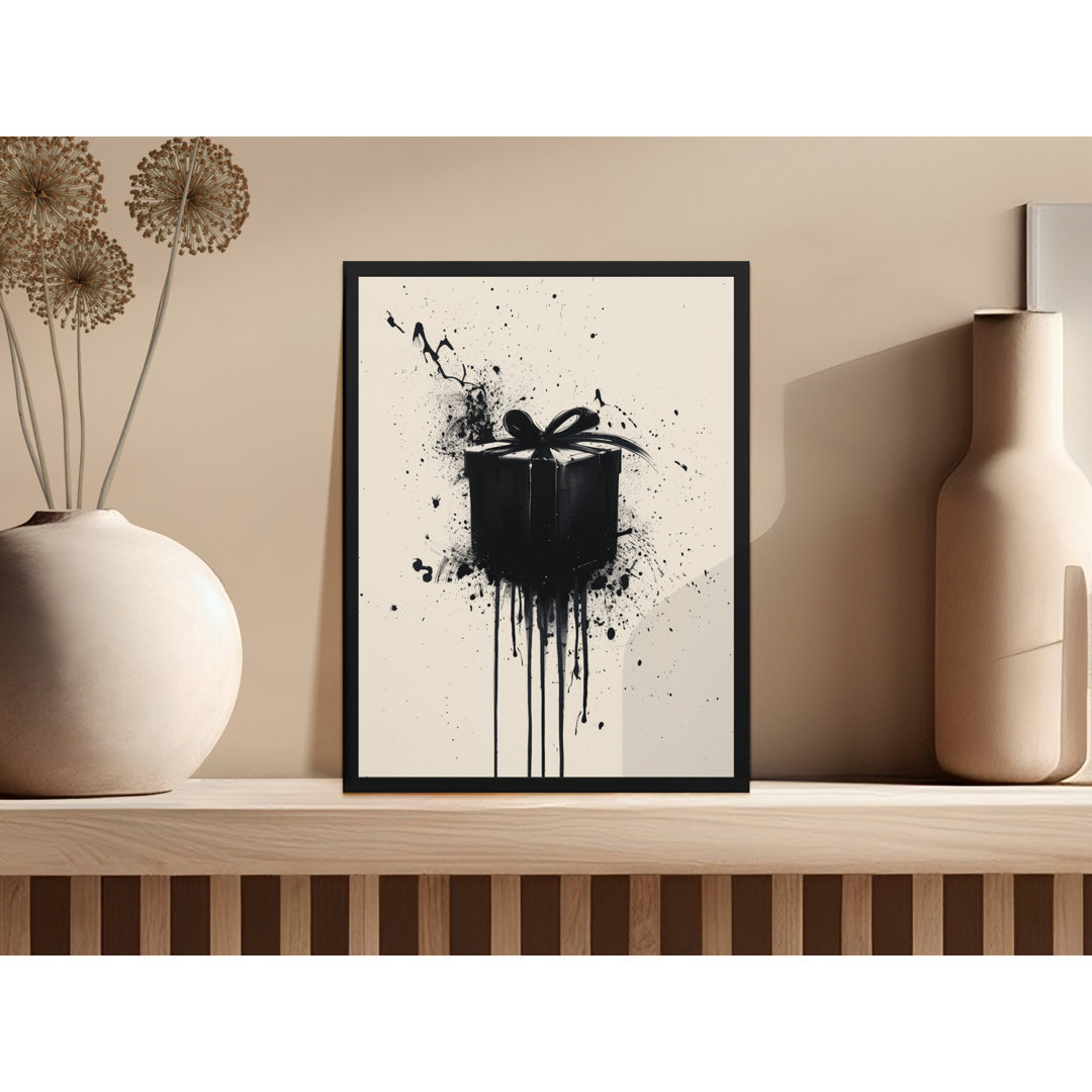 Abstract Celebration Gift Splatter Design Wall Art Framed Poster