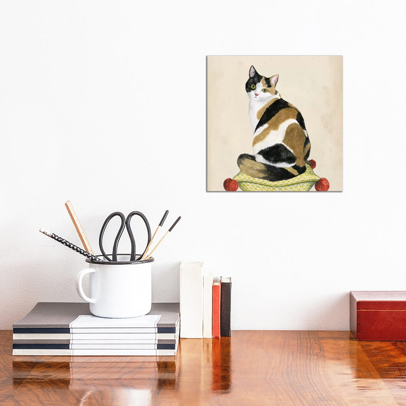 Lady Cat III by Grace Popp - Wrapped Canvas Gallery-Wrapped Canvas Giclée, 30.48 cm H x 30.48 cm W